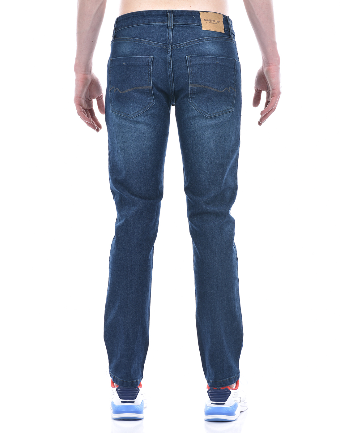 Numero Uno Men Solid Dark Blue Jeans